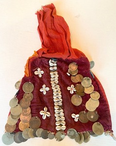 lot 17 image: Old Vintage Palestinian Wedding Headdress wOld Coins