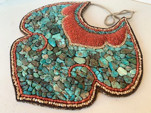 lot 20 image: Wonderful Old Tibetan Breastplate Turquoise & Coral 