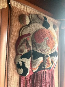 lot 69 image: LARGE Sculptural Vintage Woven Sculptural Wall Textile