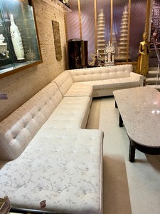 lot 137 image: Gorgeous LARGE White Oriental Style Sectional Sofa