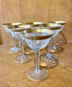 lot 130 image: Excellent Quality Vintage Crystal Goblets
