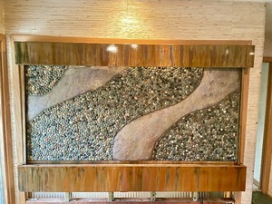 lot 129 image: Gorgeous LARGE Copper & Stone Wall Fountain