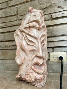 lot 140 image: Very Early Oriental Carved Marble Bust Sculpture