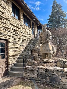 lot 4 image: LARGE Vintage Chinese Terracotta SoldierWarrior Statue 