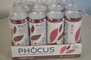 Phocus Naturally Energizing Sparkling Water 12-Pack Cherry Cola Flavor