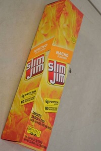 Box of Slim Jim Meat Sticks Nacho Flavor