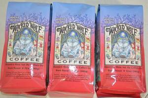 3ct Bag of Ravens Brew Wicked Wolf Coffee Beans Best By 02082023