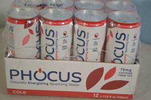 Phocus Naturally Energizing Sparkling Water 12-Pack Cola Flavor