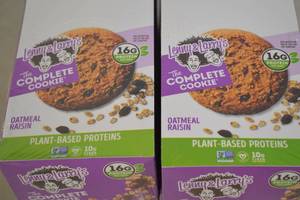 2ct Case of Larry & Lennys The Complete Cookie Plant Based Protein Cookie Oatmeal Raisin Flavor