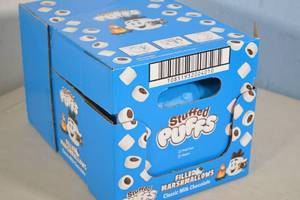 Case of Stuffed Puffs Milk Chocolate Filled Marshmallows