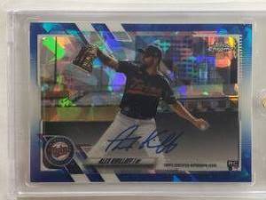 Alex Kirilloff Rookie 2021 Topps Chrome Sapphire On Card Auto No. RA-AK