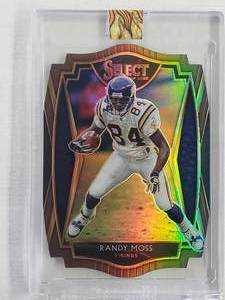 Randy Moss 2020-21 Panini Select Bronze Die Cut Premier Level Prizm No. 112, Numbered 215355
