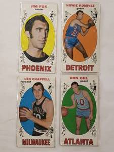 Lot of 4 1969-70 Topps NBA