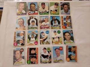 Lot of 21 Mixed Years Vintage Baseball Cards 1965-1969