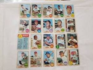 Lot of 20 1968 Topps MLB Cards