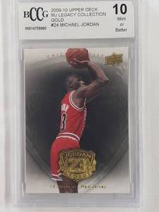 Michael Jordan 2009-10 Upper Deck Jordan Legacy Collection Gold No. 24 BCCG Graded 10 Mint or Better