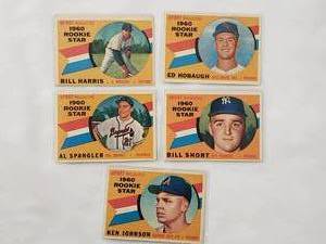 Lot of 5 1960 Sport Magazine MLB Rookie Star Cards