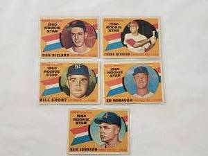 Lot of 5 1960 Sport Magazine MLB Rookie Star Cards