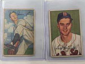 Lot of 2 1952 Bowman  Fred Hatfield No. 153 and Vernon Law No. 71
