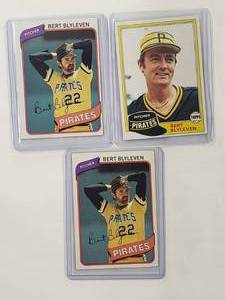 Lot of 3 Bert Blyleven 2x 1980 Topps No. 457,& 1981 Topps No. 554