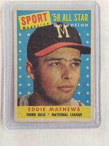 Eddie Mathews 1958 Topps No. 480
