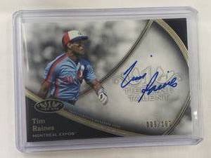 Tim Raines 2020 Topps Tier One Auto No. T1TA-TR, Numbered 5100