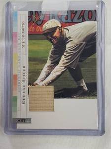 George Sisler Relic 2003 Topps Gallery ARTifact