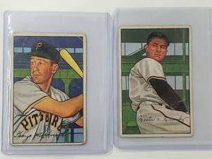 Lot of 2 1952 Bowman Monte Kennedy No. 213, George Metkovich No. 108