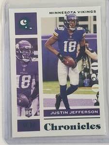 Justin Jefferson Rookie 2020 Panini Chronicles No. 62