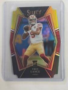 Trey Lance Rookie 2021 Panini Select Die Cut Refractor No. 145