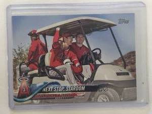 Shohei Ohtani Rookie with Upton and Trout 2018 Topps US158 Update Series