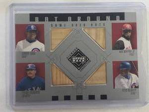 Ken Griffey Jr, Sammy Sosa, Rafael Palmero, Fred McGriff 2002 Upper Deck Quad Relic No. BA-SGPM