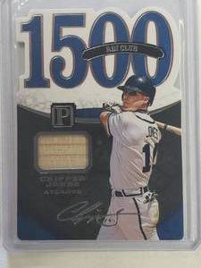 Chipper Jones 1500 RBI Club Die Cut Relic 2016 Panini Pantheon No. 77
