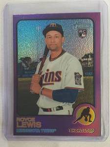 Royce Lewis Rookie 2022 Topps Heritage Purple Refractor No. 515