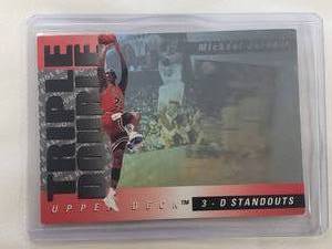 Michael Jordan 1993 Triple Double Upper Deck 3-D Standouts No. TD2