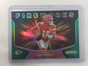 Patrick Mahomes 2020 Panini Prizm Fireworks Refractor No. 5