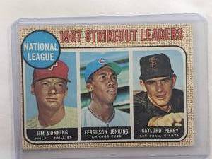 1967 Strikeout Leaders Jim Bunning, Ferguson Jenkins, Gaylord Perry No. 11