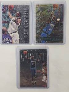 Lot of 3 Kevin Garnett Metal Cards