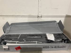 zizin 14 inch Black Metal Queen Size Bed Frame