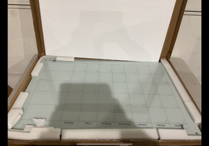 TOWON 36 x 24 Inch Glass Calendar Wall Mounted Dry Erase Board