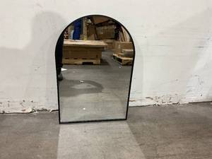 Stone & Beam Farmhouse Black Framed Arched Mirror