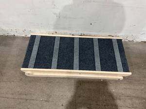 18.5 Inch Extra Wide Wooden Carpeted Dog Ramp