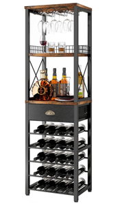 Homeiju Wine Rack and Bar Cabinet