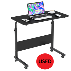 sogesfurniture Mobile Side Table 31.5 Inches - Black