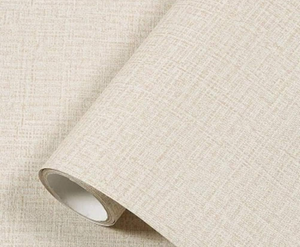 Yancorp 24x120 Textured Fabric Cream Wallpaper