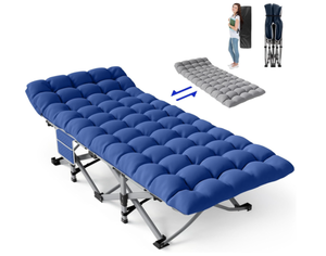 Slendor Folding Camping Cot for Adults - Blue