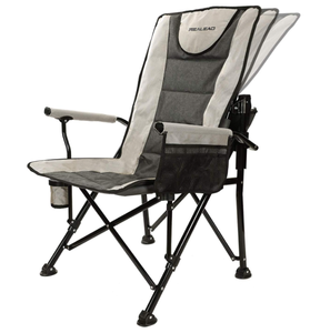 REALEAD Adjustable Oversized Folding Chair - Grey