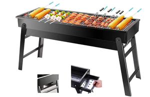 Charcoal Grill,Portable - Black