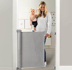 Momcozy Retractable Baby Gate - Grey