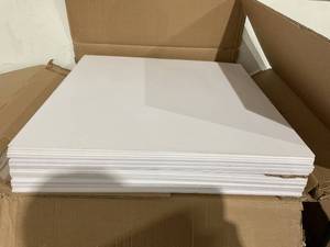 LOT OF 24 Sasylvia 2 x 2 ft Smooth Drop PVC Ceiling Tile